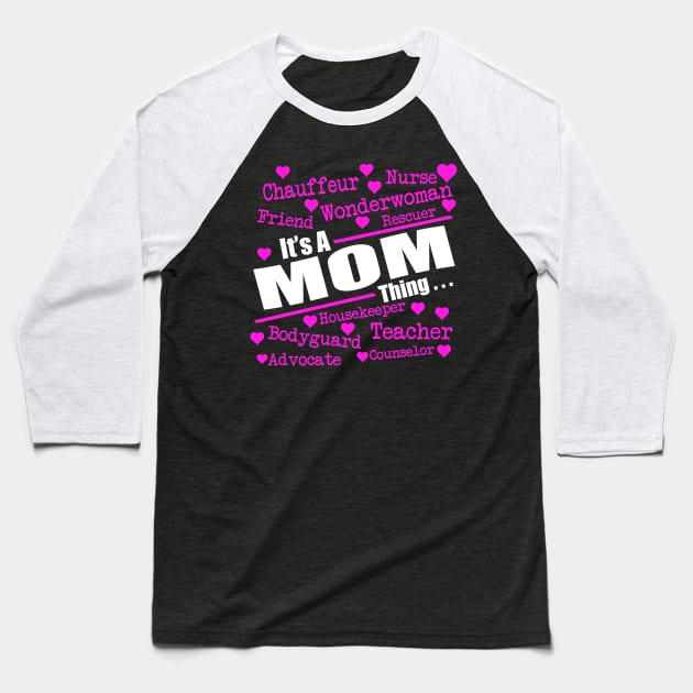 mom Baseball T-Shirt by FUNNY LIFE